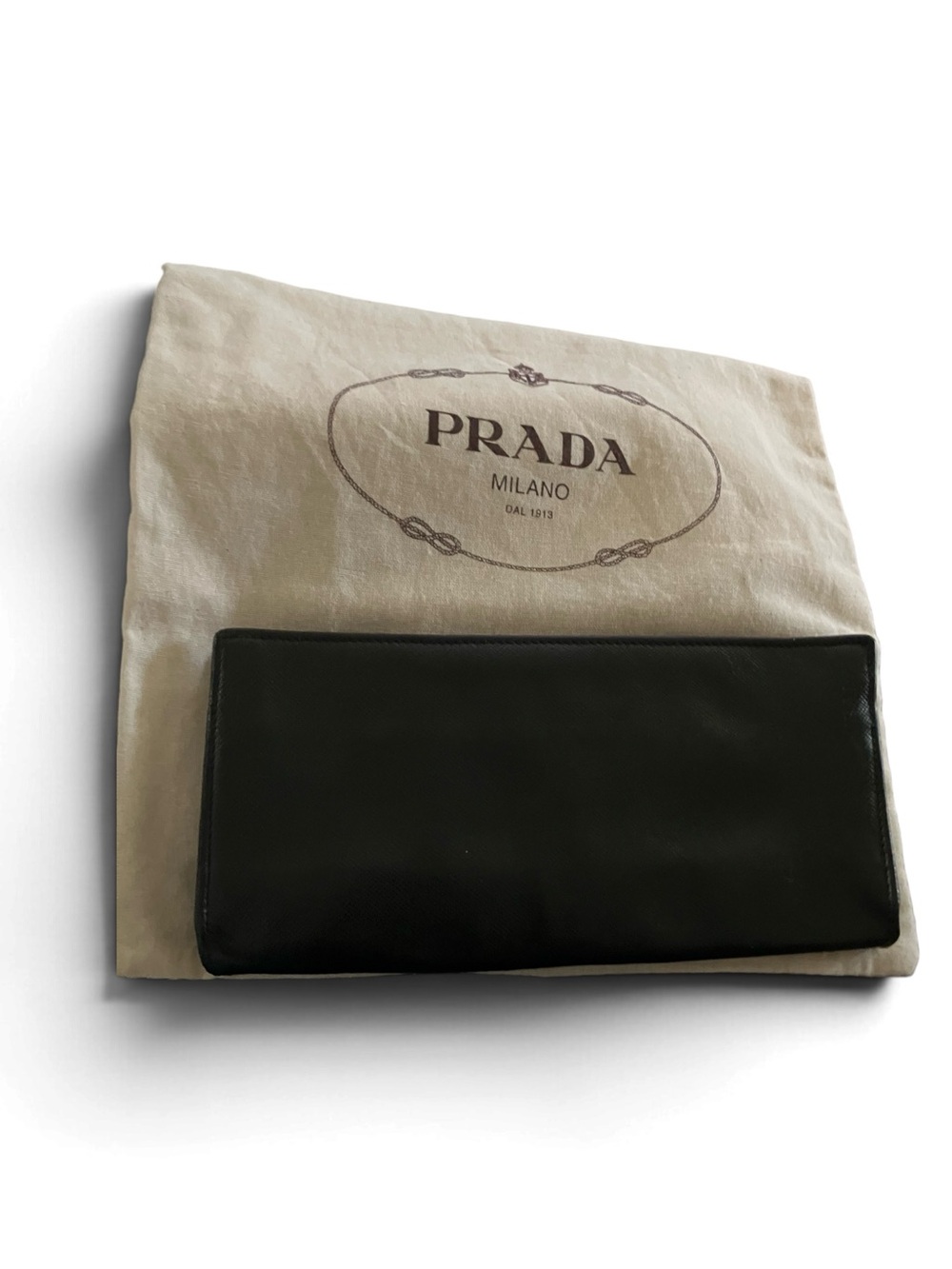 Prada Black Leather and Slim Wallet COA
